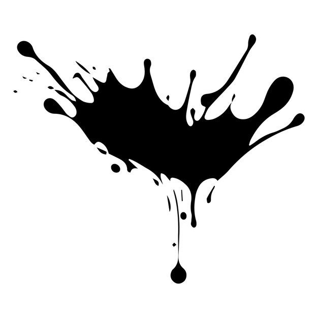 Drop paint art brush stroke on a white background vector illustration