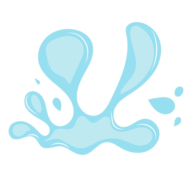 Vector drop splash icon of any liquid