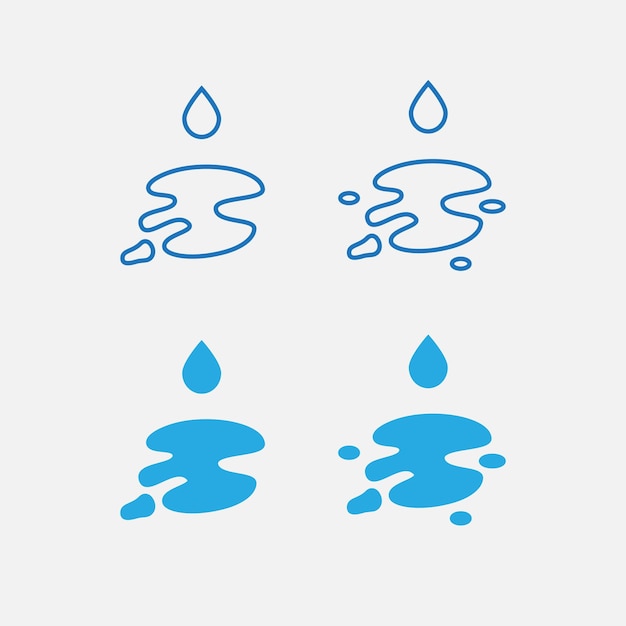 Drop water icon vector logo design template