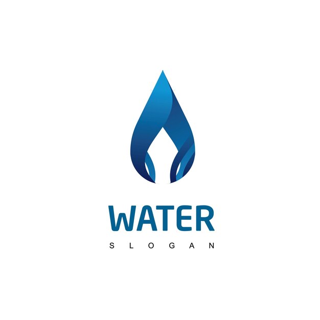 Drop water logo template