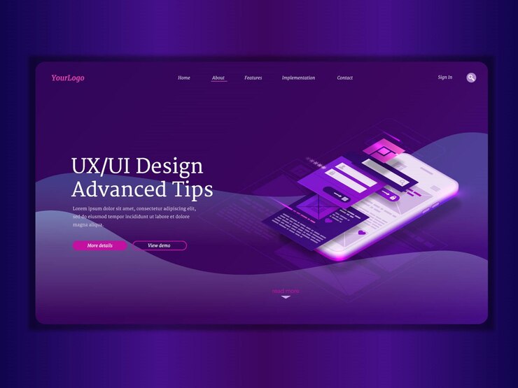 Vector dropbox landing page transfer files concept for landing page