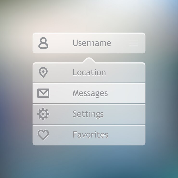 Vector dropdown menu