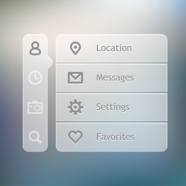 Vector dropdown menu.