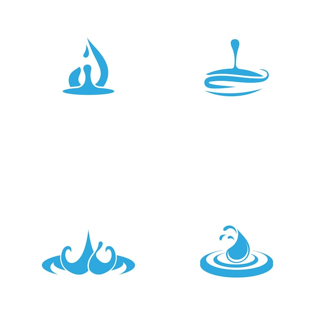 Капли воды креативный простой векторный логотип