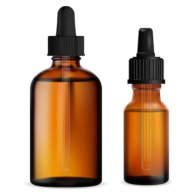 dropper bottle broun essential oil eyedropper vial