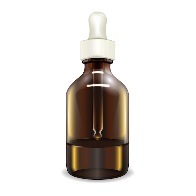 dropper bottle icon realistic illustration of dropper bottle vector icon for web design isolated on white background
