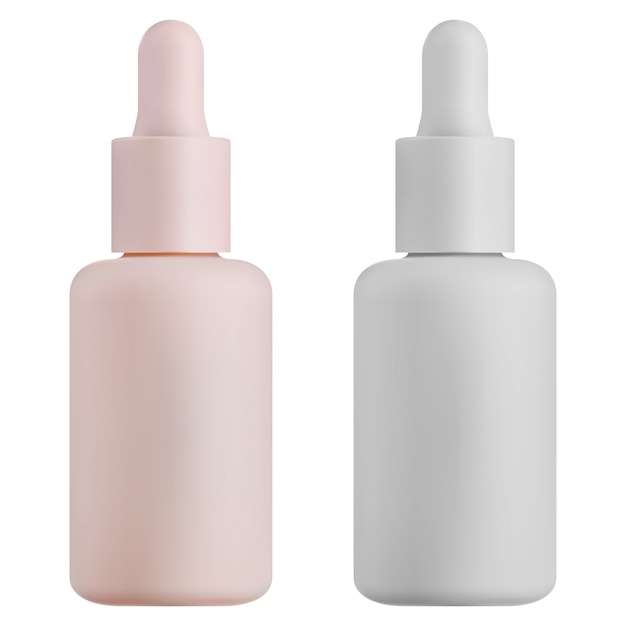 dropper bottle isolated. cosmetic serum eyedropper