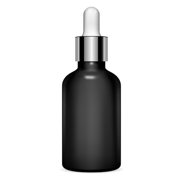 Dropper Bottle. Serum Cosmetic. Clear Vial