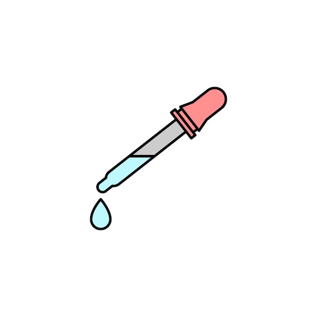 Dropper colored vector icon on white background