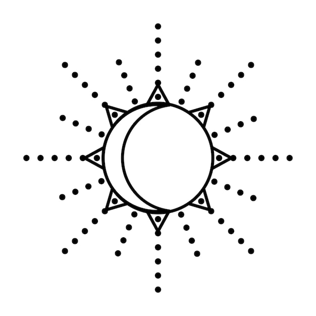 Il sole delle gocce nella progettazione grafica stile minimalista semplice oggetti neri isolati su sfondo bianco