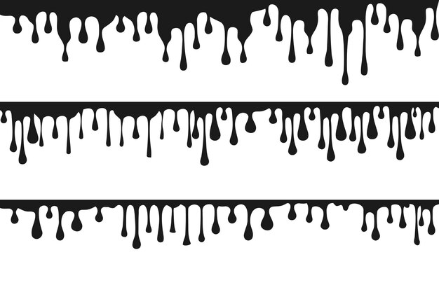 Drops sweat set background black icons isolated on white background vector illustration