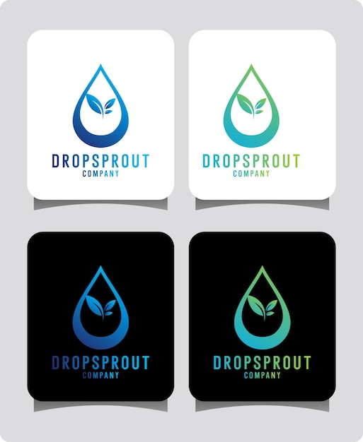 dropsprout logo design template