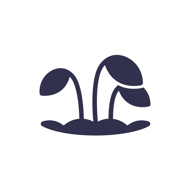 drought icon with a plant vector