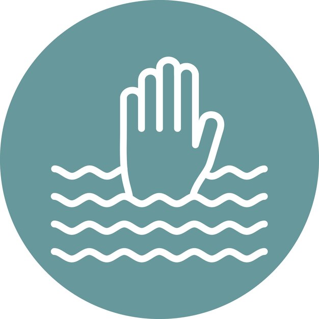 Vector drown icon style