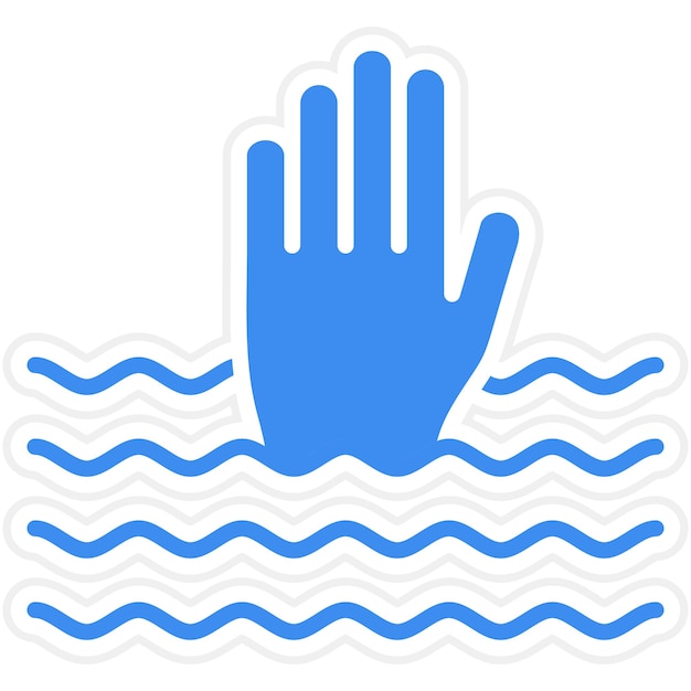 Vector drown icon style