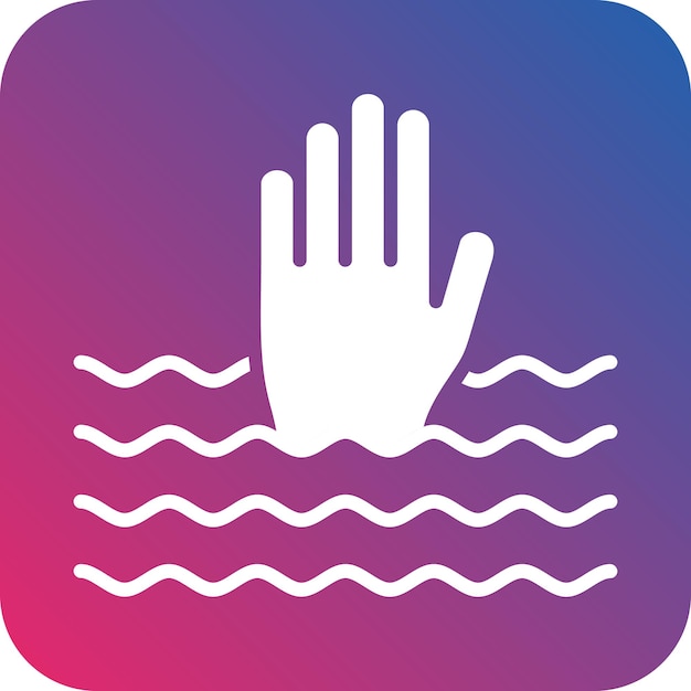 Vector drown icon style