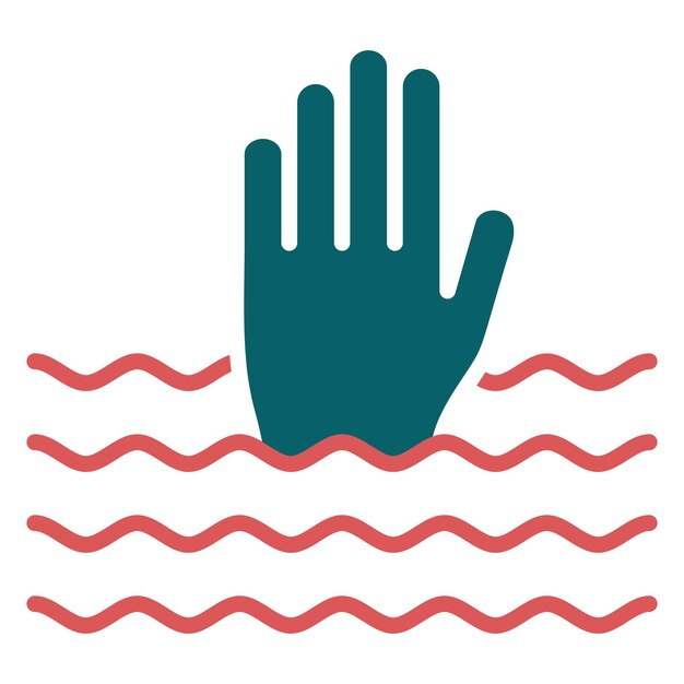 Vector drown icon style