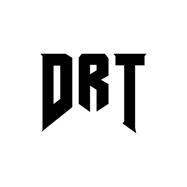 DRT letter logo ontwerp voor technologiebedrijf DRT logo ontwerp zwarte en witte kleurencombinatie DRT logo DRT vector DRT ontwerp DRT icoon DRT alfabet DRT typografie logo ontwerp