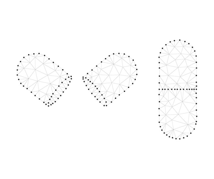 Vector 약물 캡슐 알약 다각형 bw1