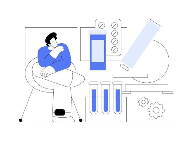 Vector drug monitoring abstract concept vector illustration