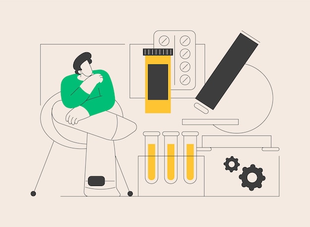 Vector drug monitoring abstract concept vector illustration