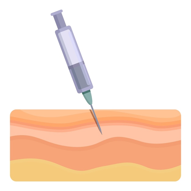 Vector drug skin inject icon cartoon vector botox procedure