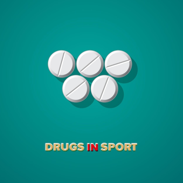 Drugs in sport vectorillustratie