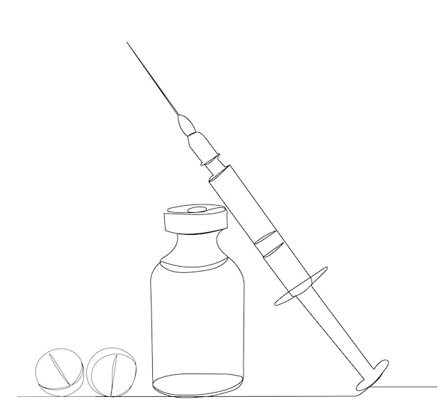 Drugs schetsen een doorlopende lijntekening vector