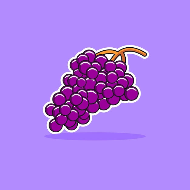 druif fruit vector cartoon afbeelding