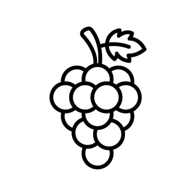 druif pictogram vector ontwerpsjabloon op witte achtergrond