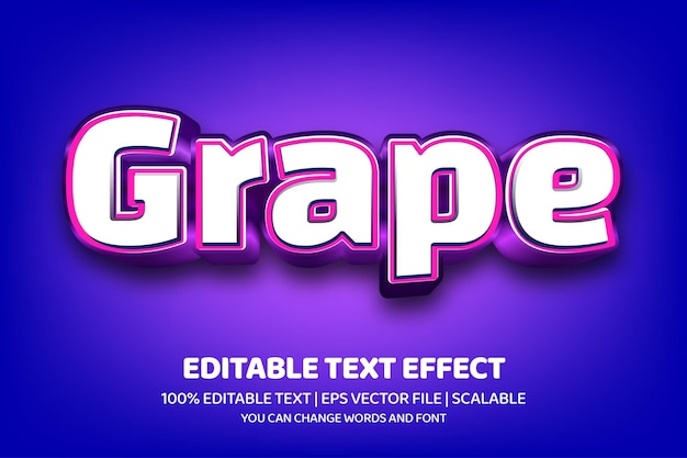 Druiven 3D-teksteffect