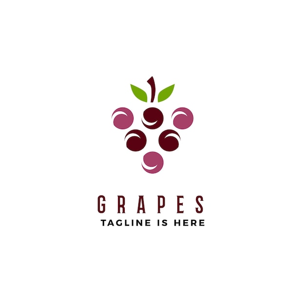 Druiven logo vector pictogram illustratie