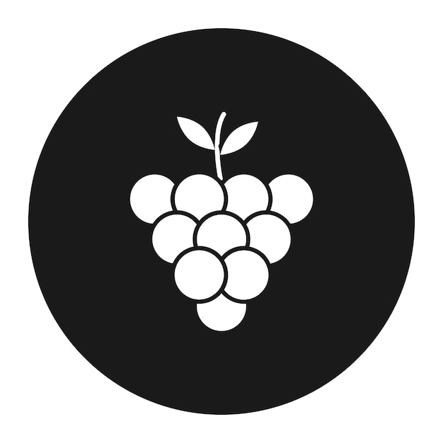 Druiven vector icoontje Kan worden gebruikt voor fruit en groenten icoonset