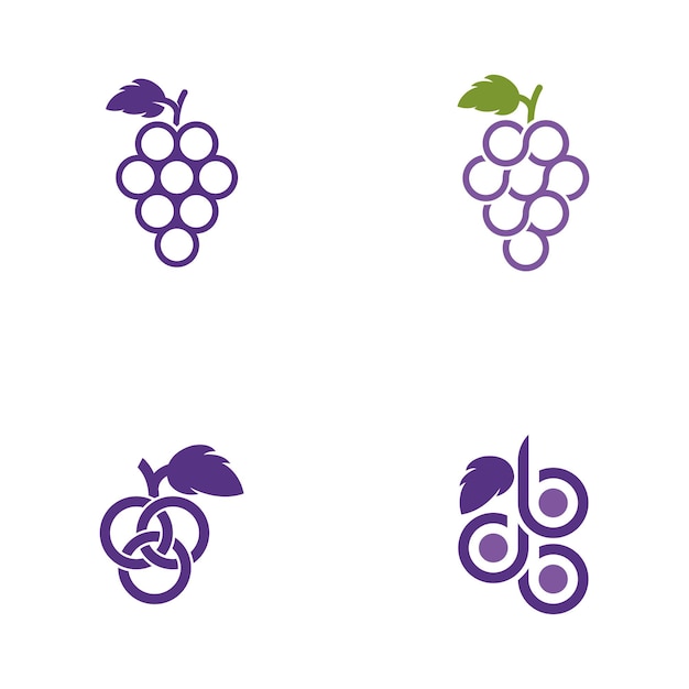 Druiven vector pictogram illustratie ontwerp