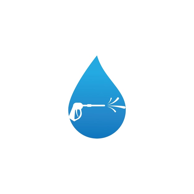 Druk wassen logo sjabloon Reiniging vector ontwerp