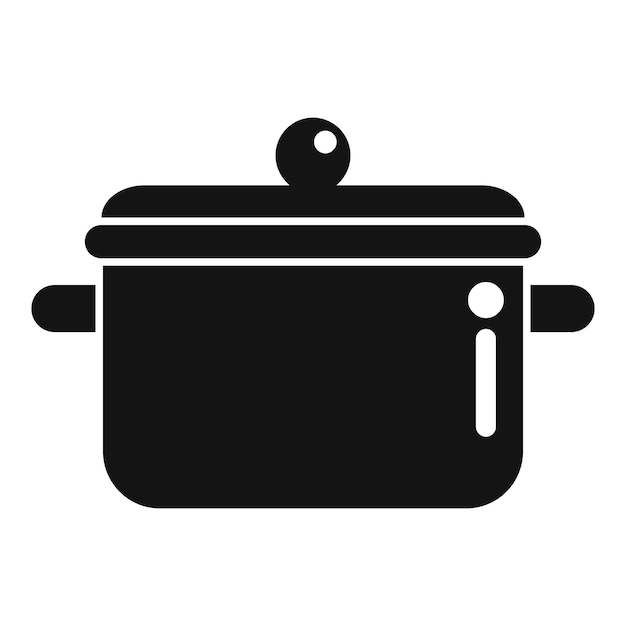 Drukpan moderne keukenapparaat koken voedsel icoon
