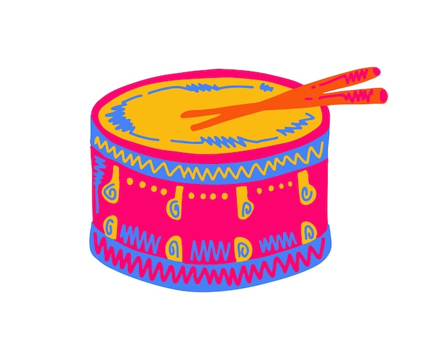 Vettore drum colorful vector design (disegno vettoriale colorato del tamburo)