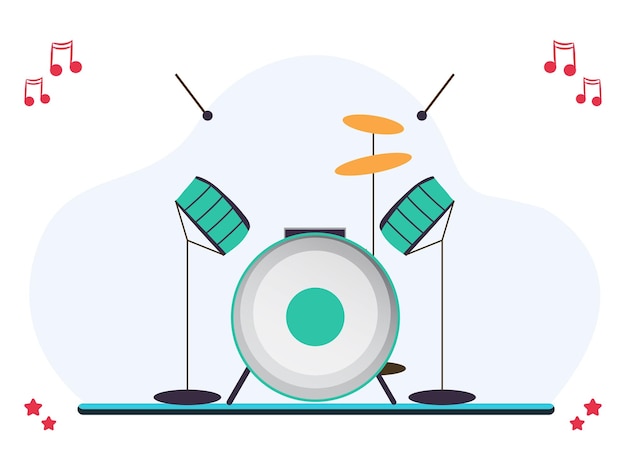 Drum Concept Illustratie Stijlvol en Prachtig