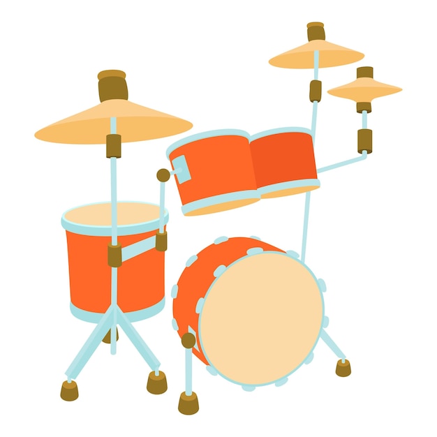 Drum icon Cartoon illustration of drum vector icon for web