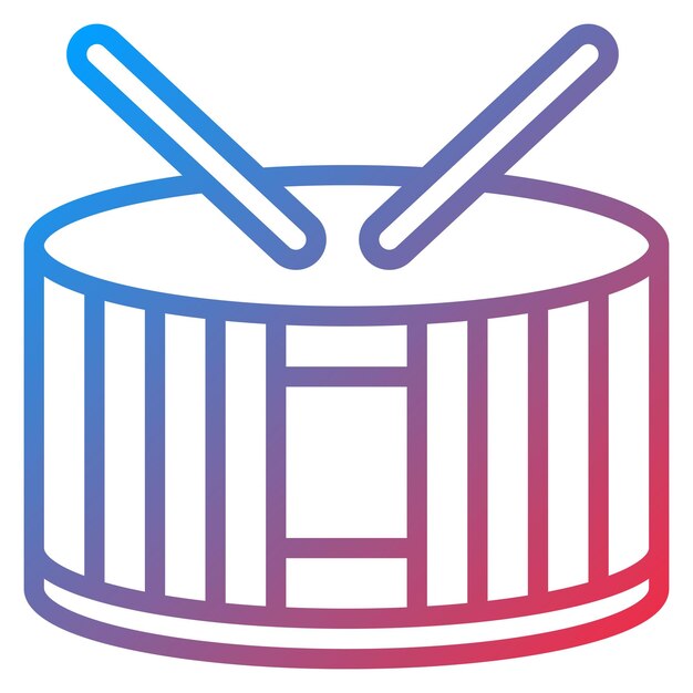 Drum icon vector image can be used for instrument