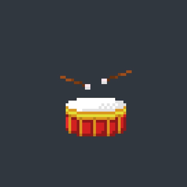 Drum in pixel art-stijl