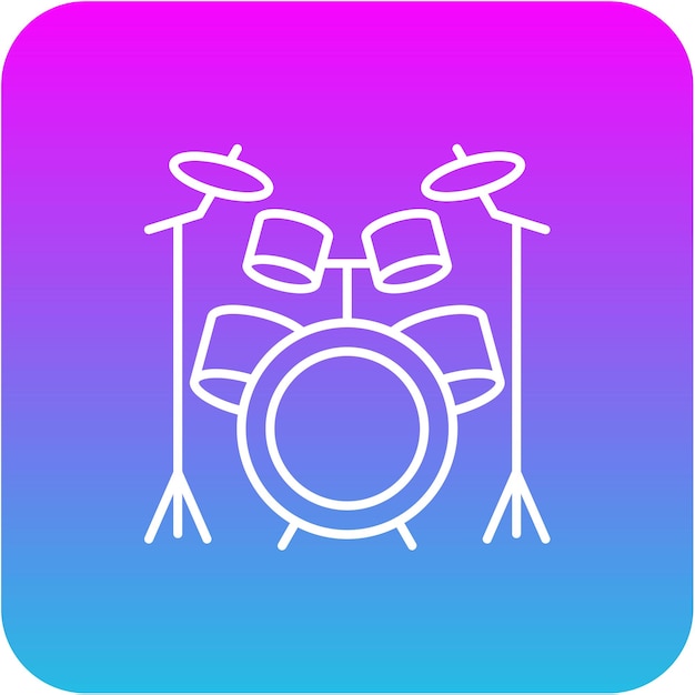 Vector drum kit icon