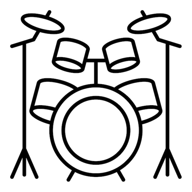 Vector drum kit icon