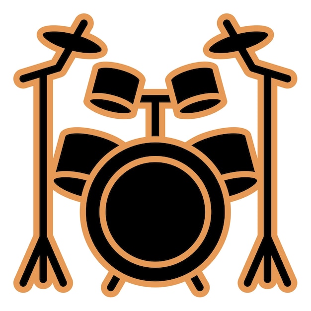 Vector drum kit icon