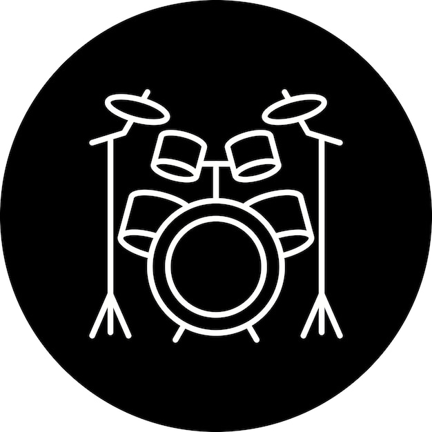 Vector drum kit icon