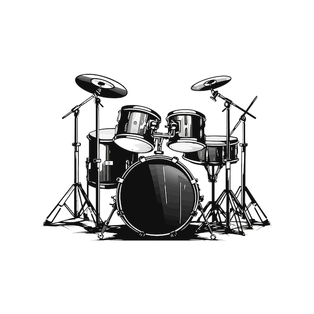 Vector drum kit vector illustration design