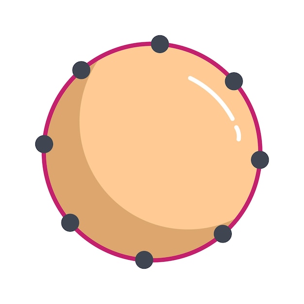 Векторная иллюстрация барабанного музыкального инструмента