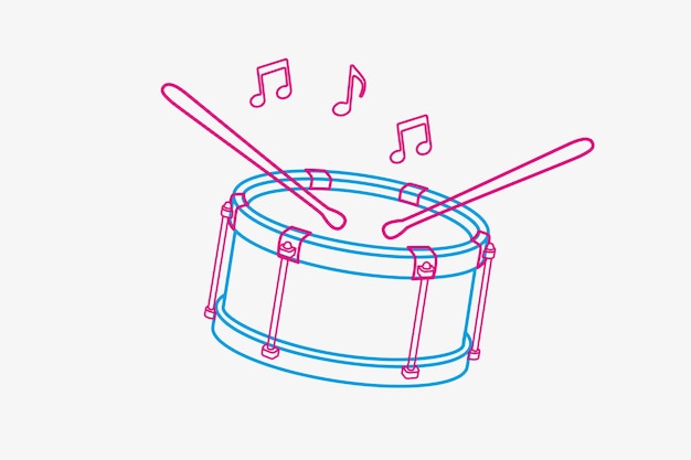 Drum schets illustratie vector