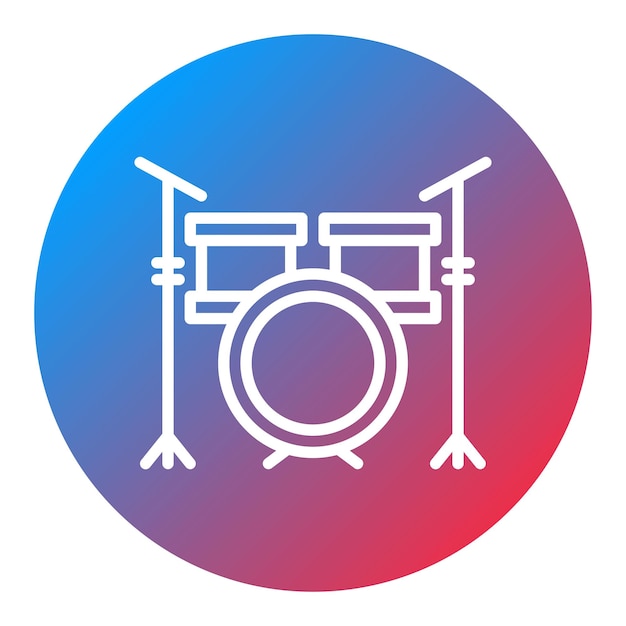 Vector drum set icon vector image can be used for artist studio