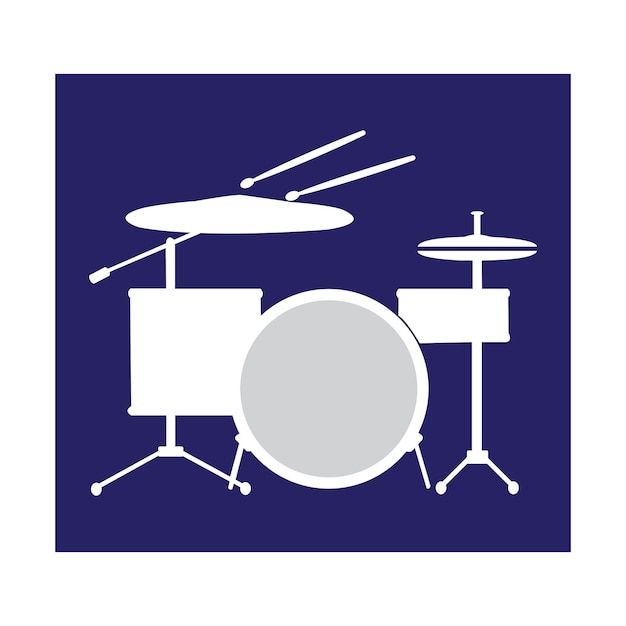 Vector drum set icon